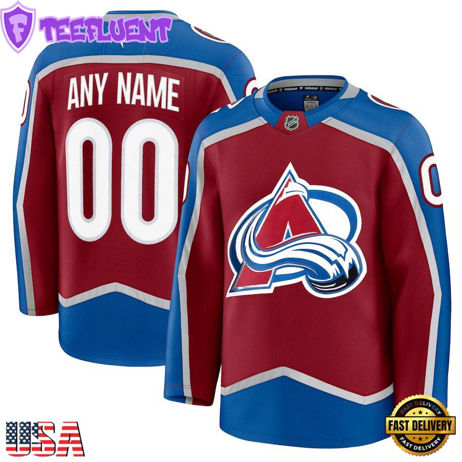 NHL Colorado Avalanche Home Premium Custom Hockey Jersey