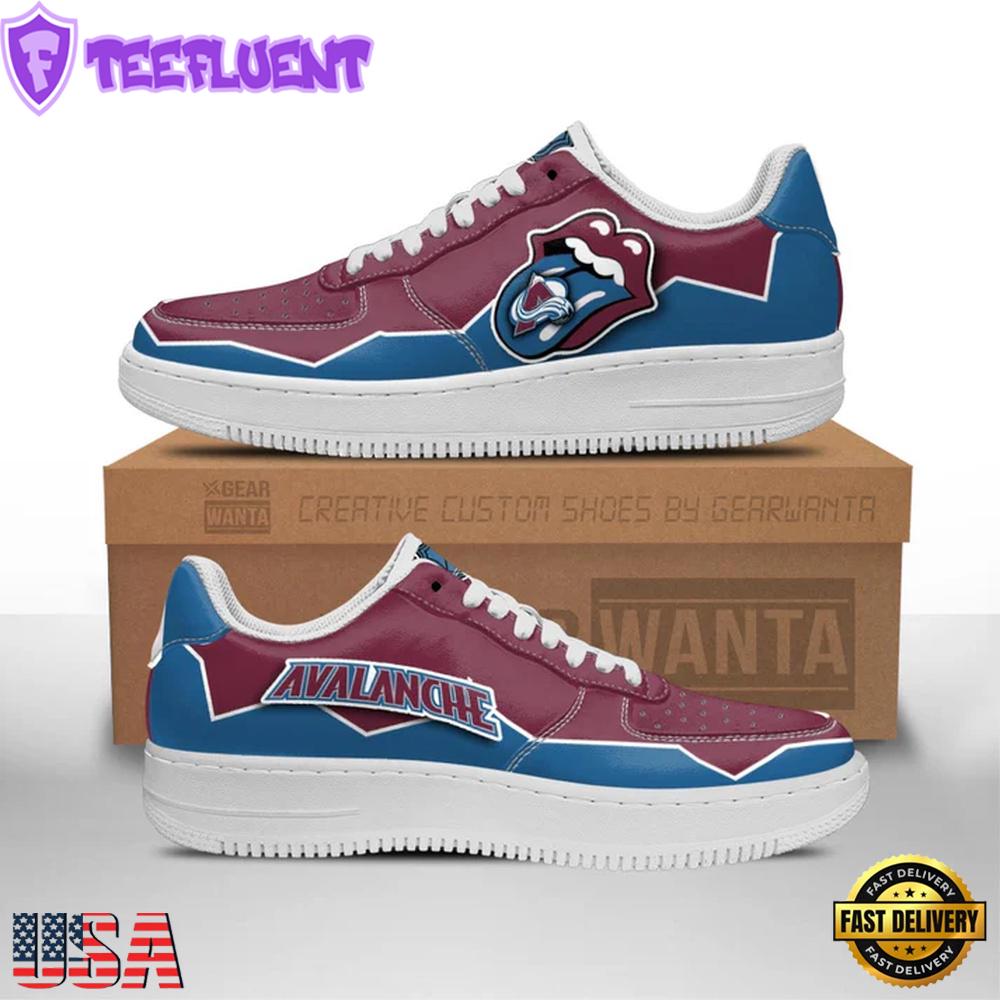 NHL Colorado Avalanche Lips Air Force 1 Shoes