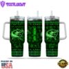 NHL Columbus Blue Jackets Happy St. Patrick's Day Custom Stanley Quencher 40oz Stainless Steel Tumbler With Handle