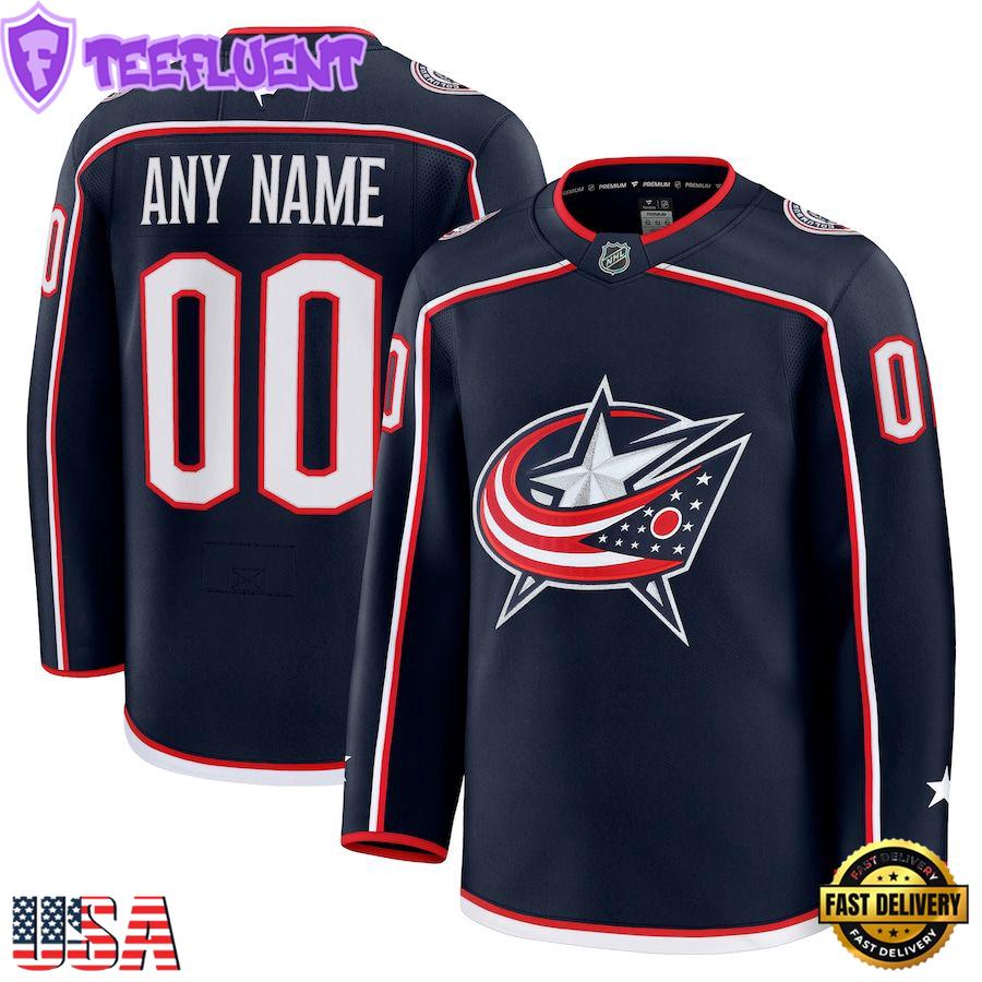 NHL Columbus Blue Jackets Home Premium Custom Hockey Jersey
