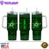 NHL Dallas Stars Happy St. Patrick's Day Custom Stanley Quencher 40oz Stainless Steel Tumbler With Handle