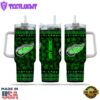 NHL Detroit Red Wings Happy St. Patrick's Day Custom Stanley Quencher 40oz Stainless Steel Tumbler With Handle