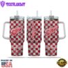 NHL Detroit Red Wings Stained Glass Effect Custom Stanley Quencher 40oz Stainless Steel Tumbler With Handle