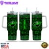 NHL Minnesota Wild Happy St. Patrick's Day Custom Stanley Quencher 40oz Stainless Steel Tumbler With Handle