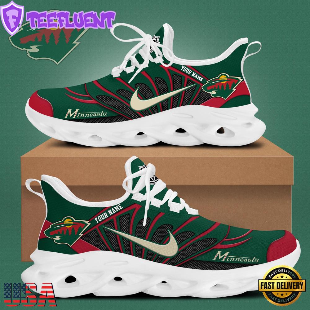 NHL Minnesota Wild Hockey Logo Custom Name Max Soul Shoes