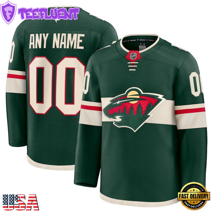NHL Minnesota Wild Home Premium Custom Hockey Jersey