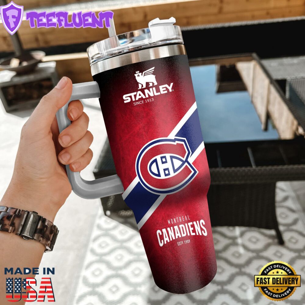 NHL Montreal Canadiens Custom Stanley Quencher 40oz Stainless Steel Tumbler With Handle