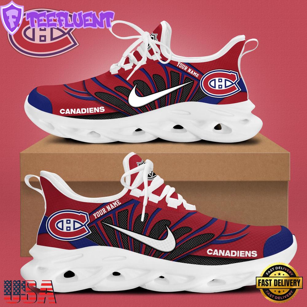 NHL Montreal Canadiens Hockey Logo Custom Name Max Soul Shoes