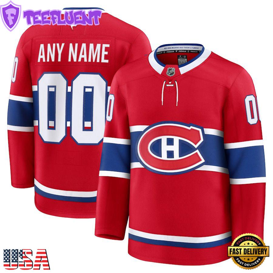 NHL Montreal Canadiens Home Premium Custom Hockey Jersey