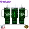 NHL Nashville Predators Happy St. Patrick's Day Custom Stanley Quencher 40oz Stainless Steel Tumbler With Handle