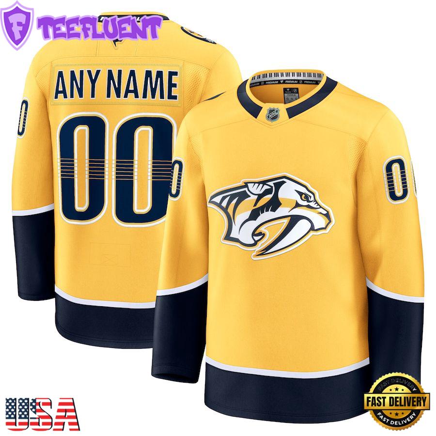 NHL Nashville Predators Home Premium Custom Hockey Jersey