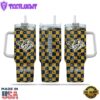 NHL Nashville Predators Stained Glass Effect Custom Stanley Quencher 40oz Stainless Steel Tumbler With Handle