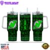 NHL New Jersey Devils Happy St. Patrick's Day Custom Stanley Quencher 40oz Stainless Steel Tumbler With Handle