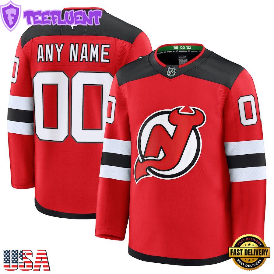NHL New Jersey Devils Home Premium Custom Hockey Jersey