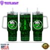 NHL New York Islanders Happy St. Patrick's Day Custom Stanley Quencher 40oz Stainless Steel Tumbler With Handle