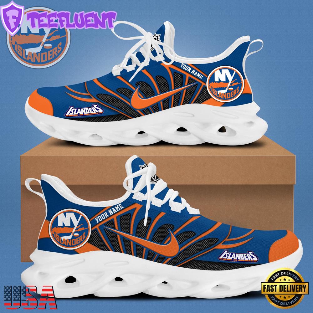 NHL New York Islanders Hockey Logo Custom Name Max Soul Shoes