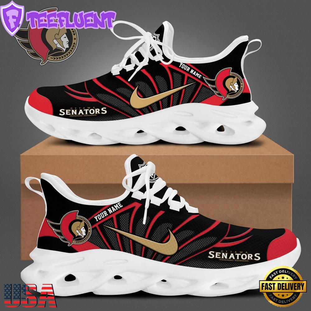 NHL Ottawa Senators Hockey Logo Custom Name Max Soul Shoes