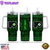 NHL Philadelphia Flyers Happy St. Patrick's Day Custom Stanley Quencher 40oz Stainless Steel Tumbler With Handle