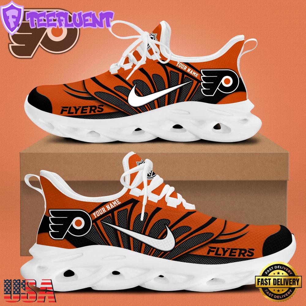 NHL Philadelphia Flyers Hockey Logo Custom Name Max Soul Shoes