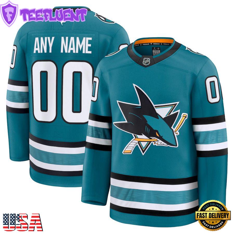 NHL San Jose Sharks Home Premium Custom Hockey Jersey