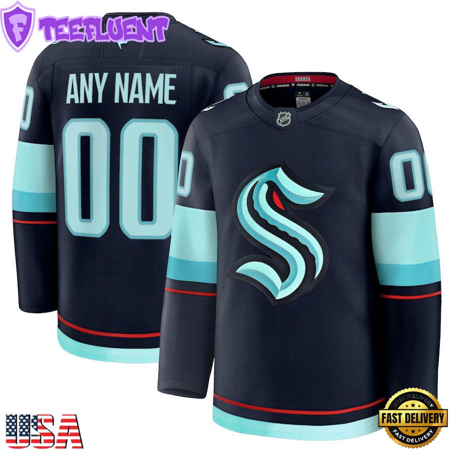 NHL Seattle Kraken Home Premium Custom Hockey Jersey