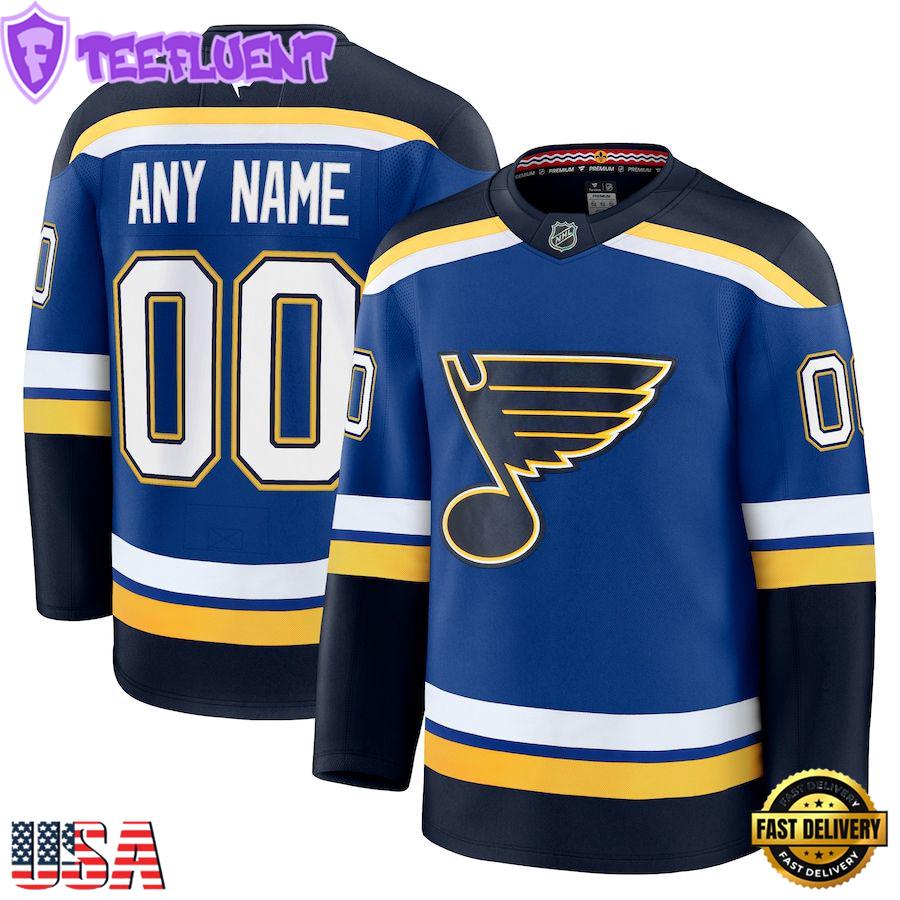 NHL St. Louis Blues Home Premium Custom Hockey Jersey