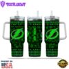 NHL Tampa Bay Lightning Happy St. Patrick's Day Custom Stanley Quencher 40oz Stainless Steel Tumbler With Handle
