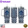 NHL Toronto Maple Leafs Stained Glass Effect Custom Stanley Quencher 40oz Stainless Steel Tumbler With Handle