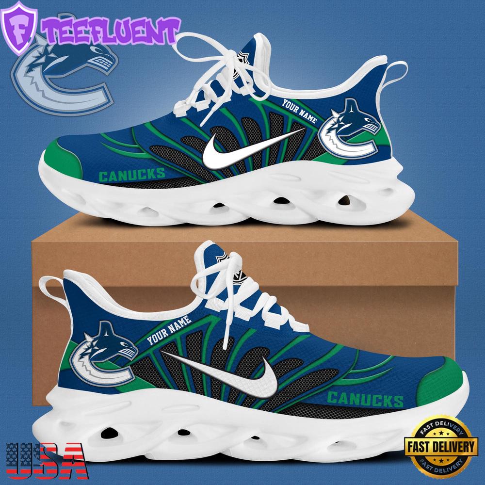 NHL Vancouver Canucks Hockey Logo Custom Name Max Soul Shoes