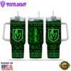 NHL Vegas Golden Knights Happy St. Patrick's Day Custom Stanley Quencher 40oz Stainless Steel Tumbler With Handle