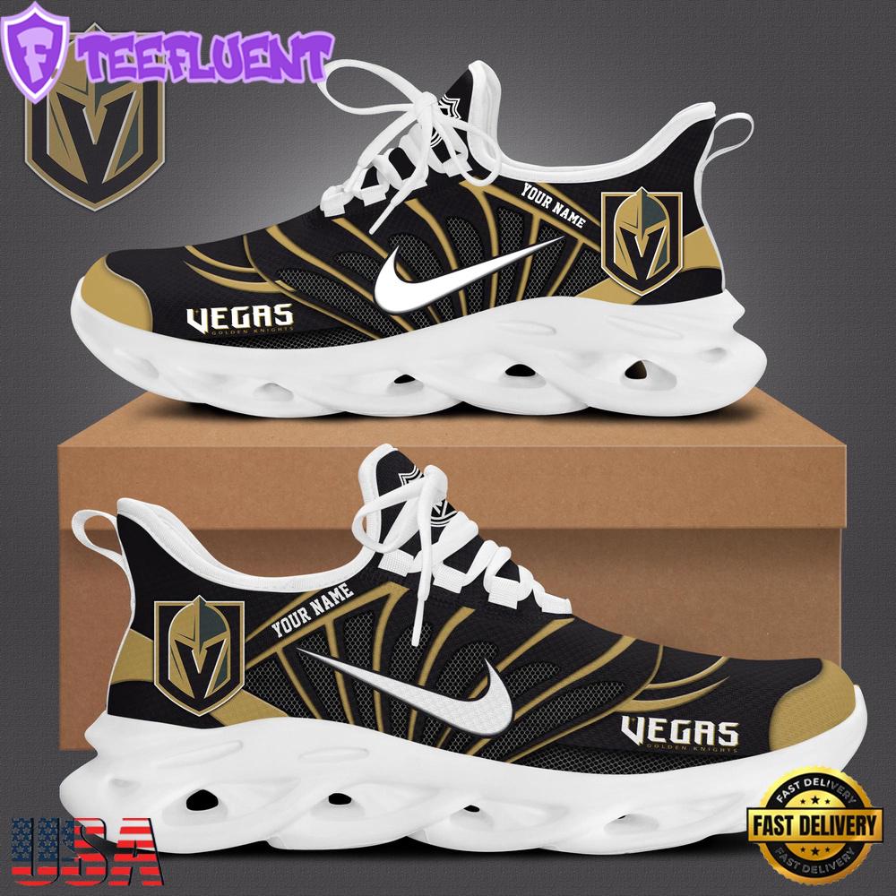 NHL Vegas Golden Knights Hockey Logo Custom Name Max Soul Shoes