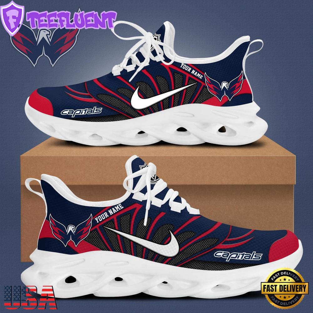 NHL Washington Capitals Hockey Logo Custom Name Max Soul Shoes