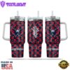 NHL Washington Capitals Stained Glass Effect Custom Stanley Quencher 40oz Stainless Steel Tumbler With Handle