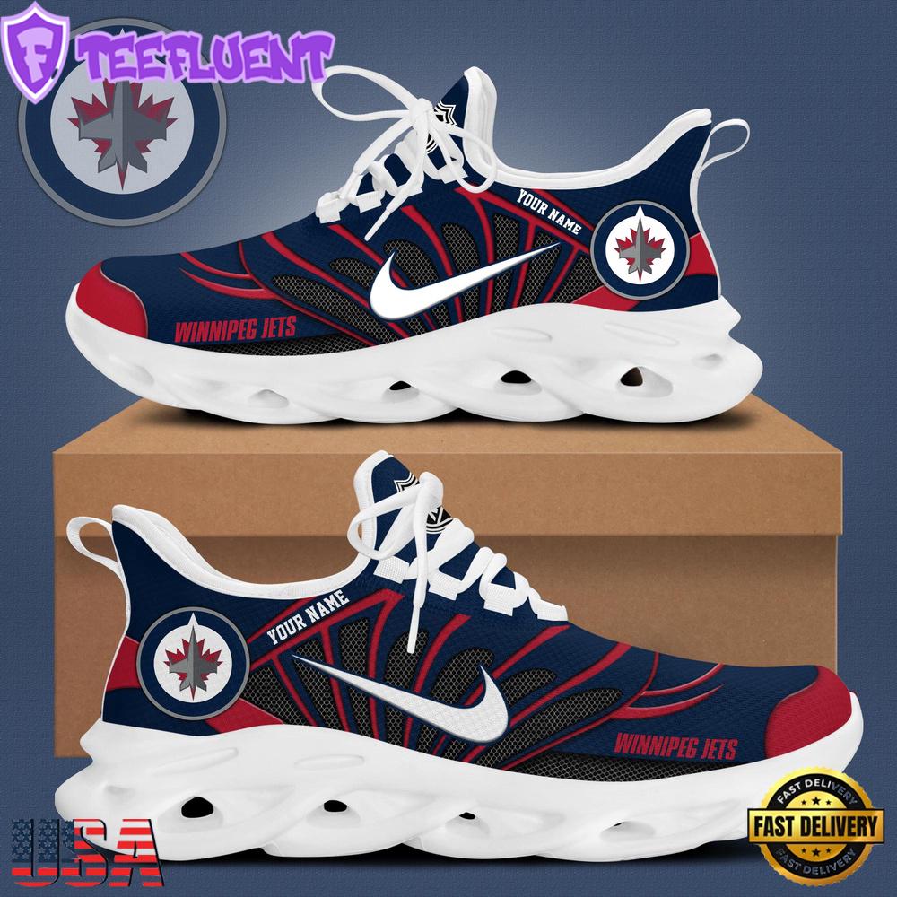 NHL Winnipeg Jets Hockey Logo Custom Name Max Soul Shoes