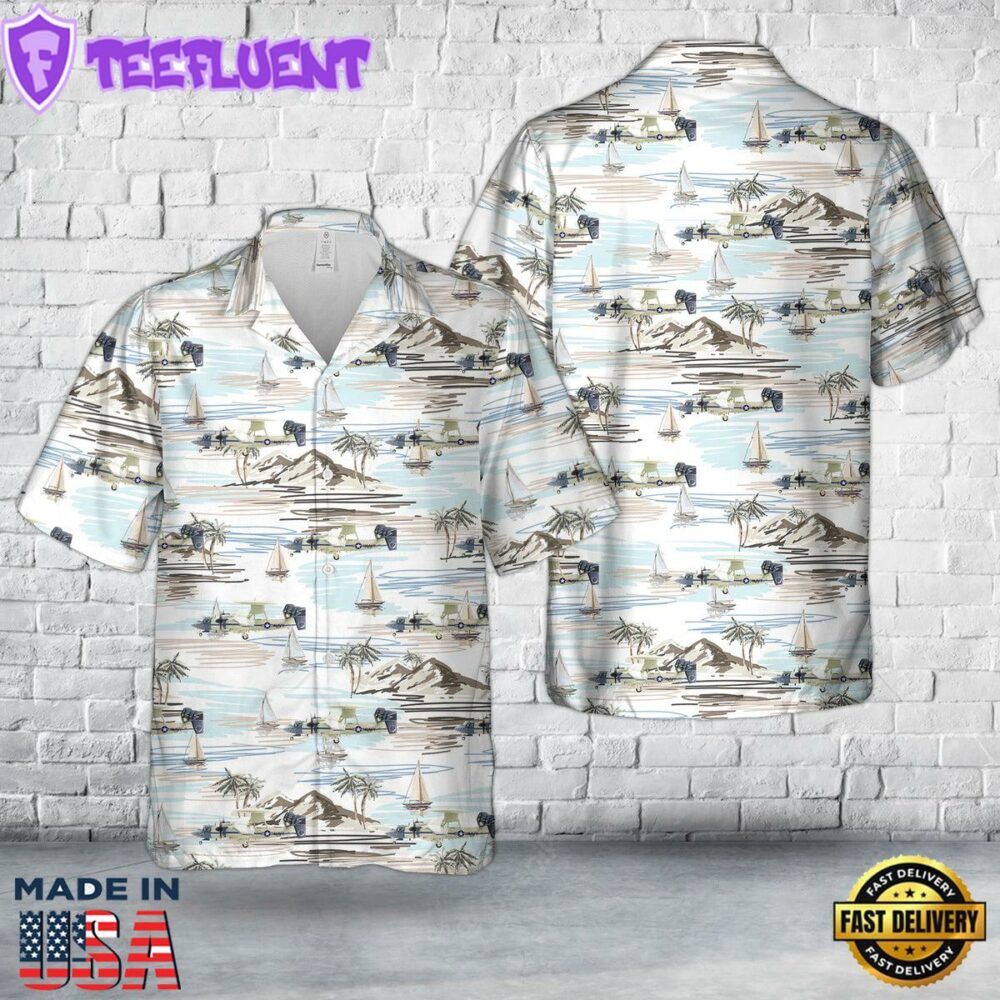 Northrop Grumman E-2C Hawkeye #166503 VAW-120 Greyhawks US Navy Naval Station Norfolk 2010 Hawaiian Shirt