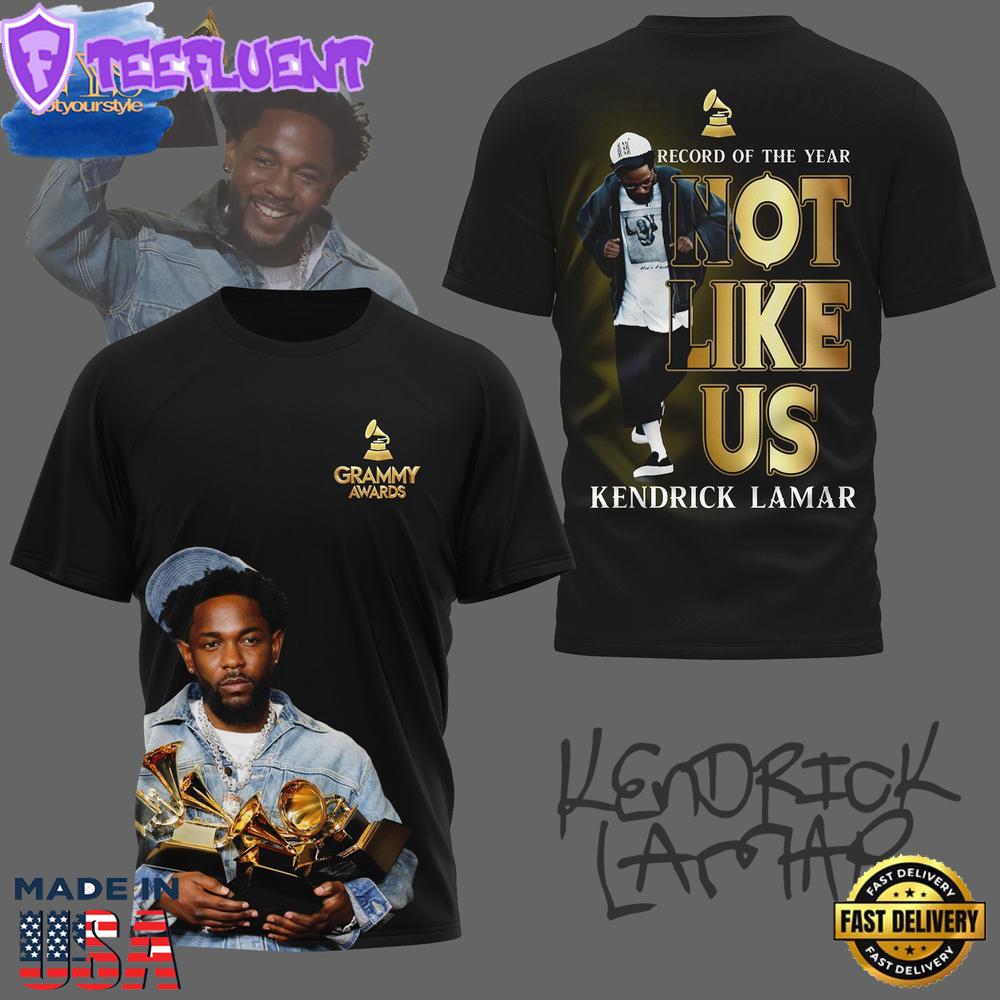 Not Like Us Kendrick Lamar Grammy Awards Black Shirt