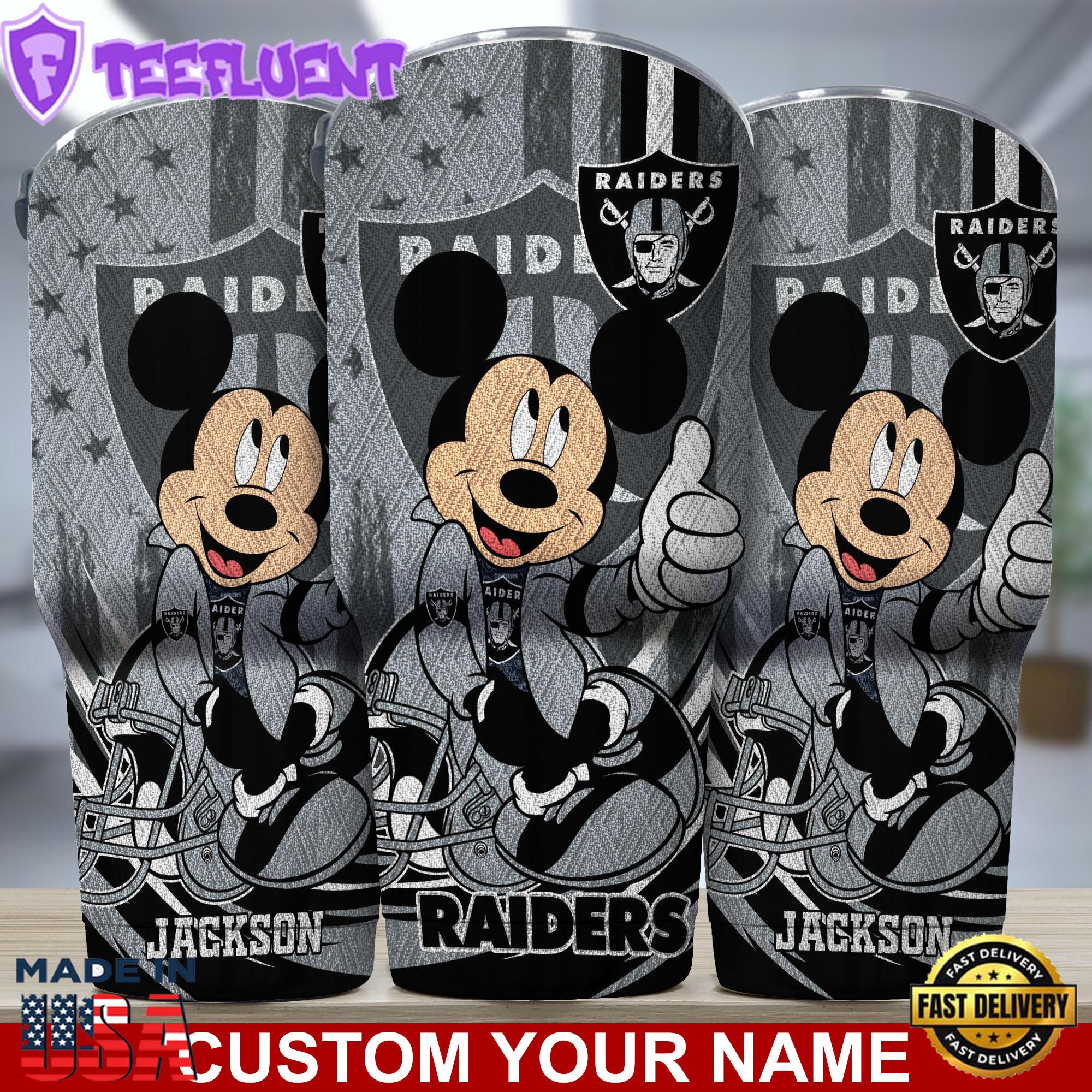 Oakland Raiders NFL-Custom Tumbler Mickey Mouse For You Valentine Day Oakland Raiders NFL-Custom Tumbler Mickey Mouse For You Valentine Day