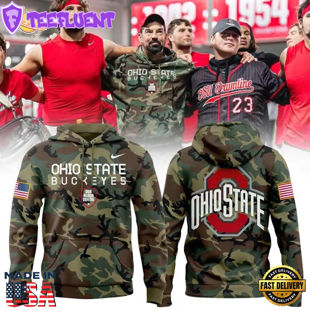 Ohio State Football Military Appreciation Camo Hoodie