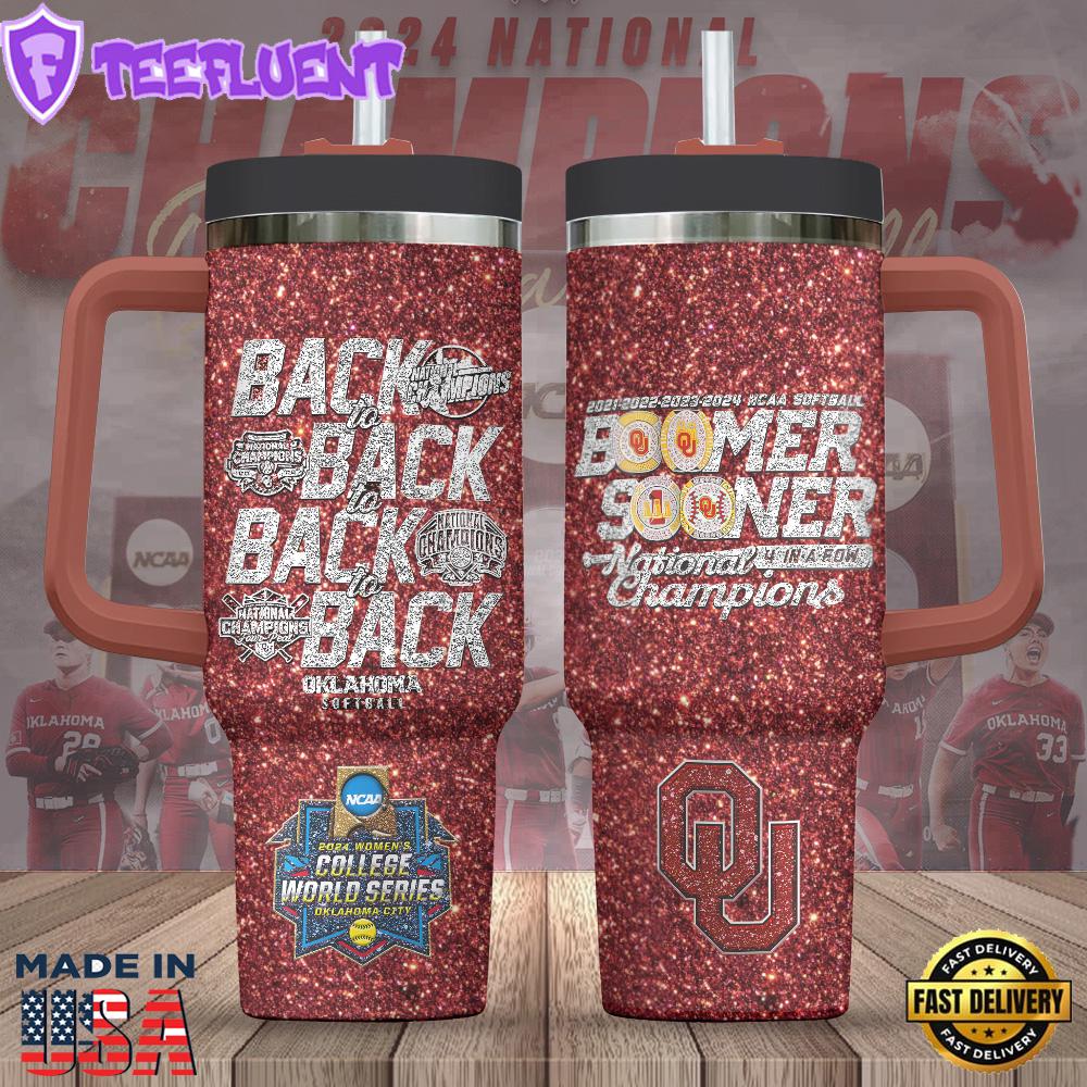 Oklahoma Sooners Women's Softball 40oz Stanley Tumbler Gift For Man And Women
