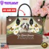 Old English Sheep Dog Are Not Our Whole Life But They Make Our Lives Whole Leather Handbag