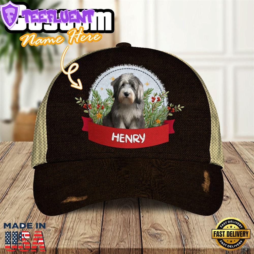Old English Sheepdog Playful In The Bushes 3D Cap