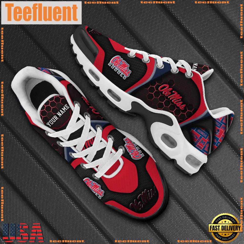 Ole Miss Rebels Tn Shoes Personalized Your Name, Football Team Shoes