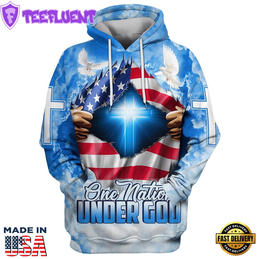 One Nation Under God 3D Hoodies