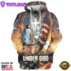 One Nation Under God Hoodie Jesus Eagle American Flag Christian Cross Hoodies Jesus Hoodie