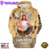 One Nation Under God, Jesus Christ And Eagle Hoodie For