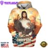 One Nation Under God Jesus Eagle Cross Hoodies Jesus Hoodie