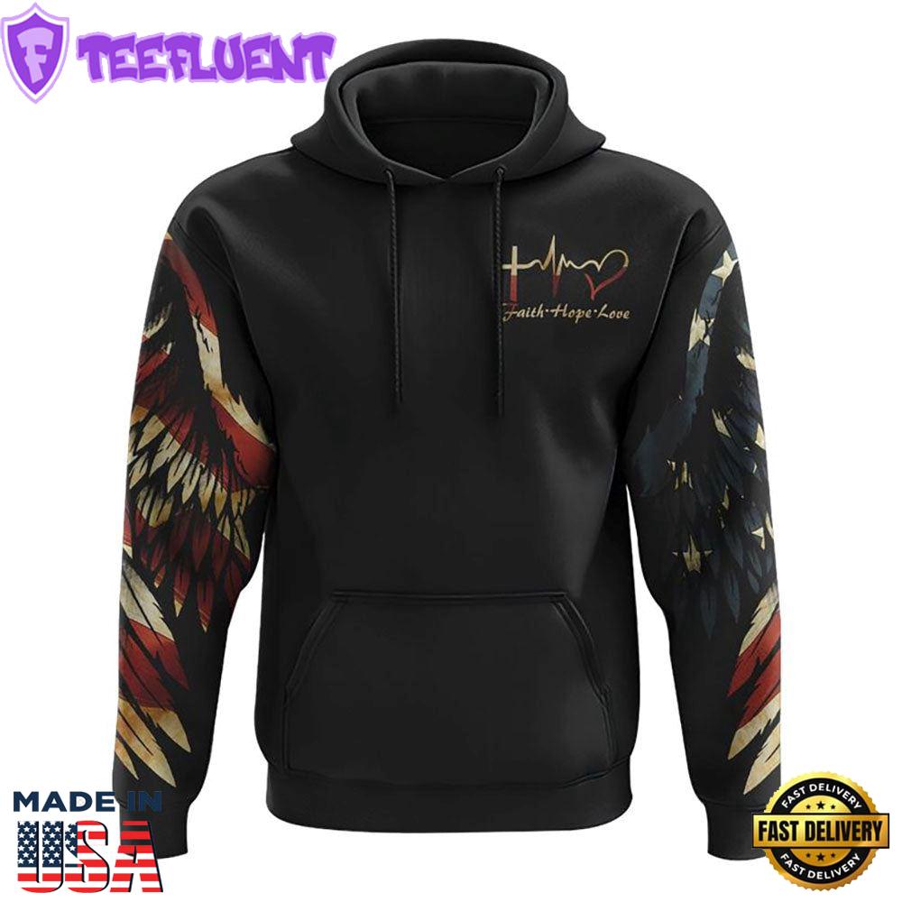 One Nation Under God New Version American Flag 3D Hoodie