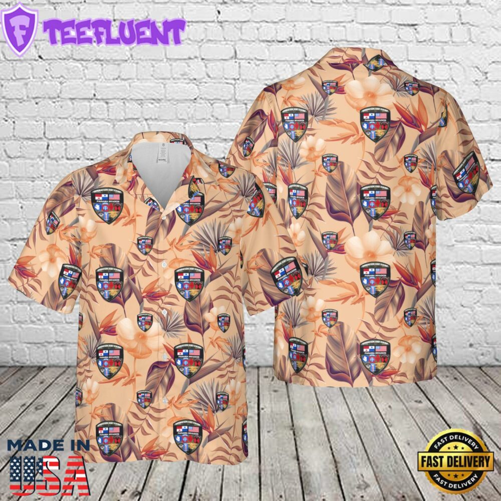 Operation Just Cause Patch 1989 - Panama - Army Ranger - US Airborne - Navy SEAL - Green Beret Hawaiian Shirt