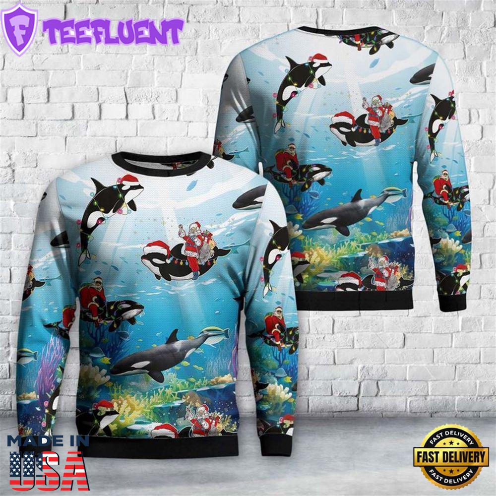 Orcas Ugly Christmas Sweater For Men And Women