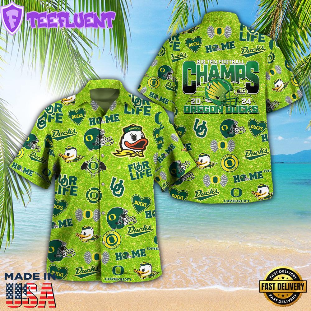 Oregon Ducks Football 3D Gift Summer Hawaiian Shirt For Man And Women
